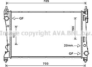 Prasco FTA2449 - Радиатор, охлаждение двигателя autospares.lv