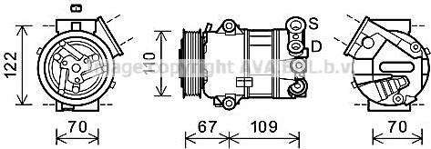 Prasco FTAK408 - Компрессор кондиционера autospares.lv