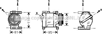 Prasco FTAK090 - Компрессор кондиционера autospares.lv