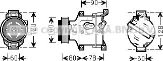 Prasco FTAK103 - Компрессор кондиционера autospares.lv