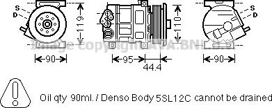 Prasco FTAK394 - Компрессор кондиционера autospares.lv