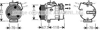 Prasco FTAK384 - Компрессор кондиционера autospares.lv