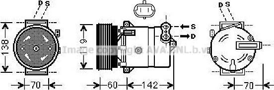 Prasco FTAK383 - Компрессор кондиционера autospares.lv