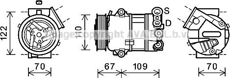 Prasco FTK408 - Компрессор кондиционера autospares.lv