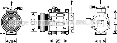 Prasco FTK049 - Компрессор кондиционера autospares.lv