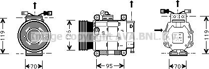Prasco FTK063 - Компрессор кондиционера autospares.lv