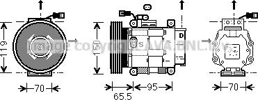 Prasco FTK031 - Компрессор кондиционера autospares.lv