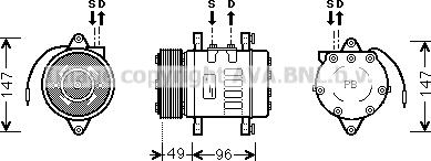 Prasco FTK365 - Компрессор кондиционера autospares.lv