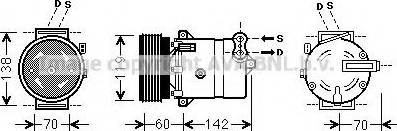 Prasco FTK383 - Компрессор кондиционера autospares.lv