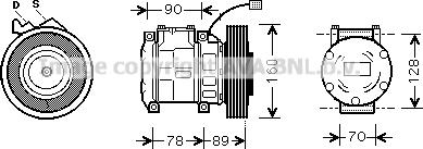 Prasco HDAK196 - Компрессор кондиционера autospares.lv