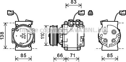 Prasco HDAK260 - Компрессор кондиционера autospares.lv