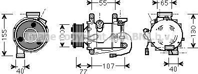 Prasco HDAK232 - Компрессор кондиционера autospares.lv