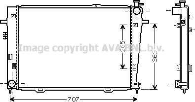 Prasco HY2126 - Радиатор, охлаждение двигателя autospares.lv