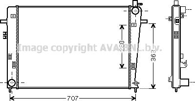 Prasco HY2328 - Радиатор, охлаждение двигателя autospares.lv