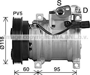 Prasco HYK483 - Компрессор кондиционера autospares.lv