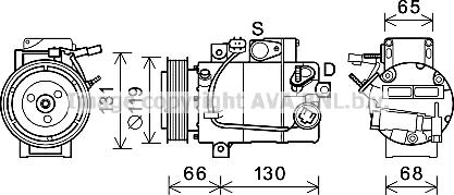 Prasco HYK340 - Компрессор кондиционера autospares.lv