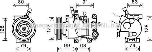 Prasco HYK297 - Компрессор кондиционера autospares.lv