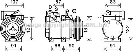 Prasco HYK287 - Компрессор кондиционера autospares.lv