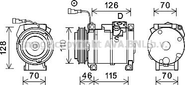 Prasco IVK135 - Компрессор кондиционера autospares.lv