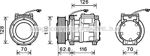 Prasco JDAK014 - Компрессор кондиционера autospares.lv