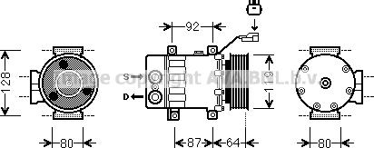 Prasco JEAK047 - Компрессор кондиционера autospares.lv