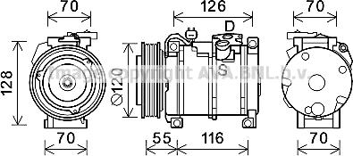 Prasco JEK068 - Компрессор кондиционера autospares.lv