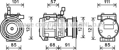 Prasco KAAK145 - Компрессор кондиционера autospares.lv