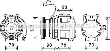 Prasco KAAK178 - Компрессор кондиционера autospares.lv