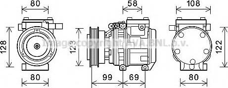 Prasco KAAK264 - Компрессор кондиционера autospares.lv