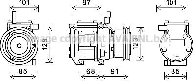 Prasco KAAK208 - Компрессор кондиционера autospares.lv