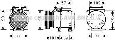 Prasco KAAK211 - Компрессор кондиционера autospares.lv