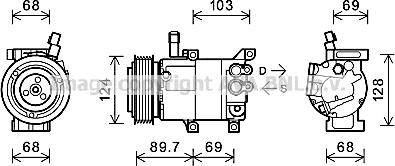 Prasco KAK159 - Компрессор кондиционера autospares.lv