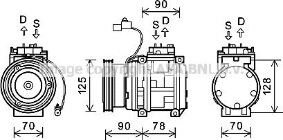 Prasco KAK178 - Компрессор кондиционера autospares.lv