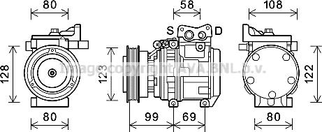 Prasco KAK264 - Компрессор кондиционера autospares.lv