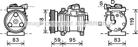 Prasco KAK200 - Компрессор кондиционера autospares.lv