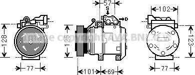 Prasco KAK211 - Компрессор кондиционера autospares.lv