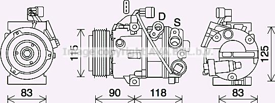 Prasco KAK284 - Компрессор кондиционера autospares.lv