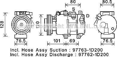 Prasco KAK275 - Компрессор кондиционера autospares.lv