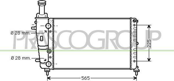 Prasco LA001R005 - Радиатор, охлаждение двигателя autospares.lv