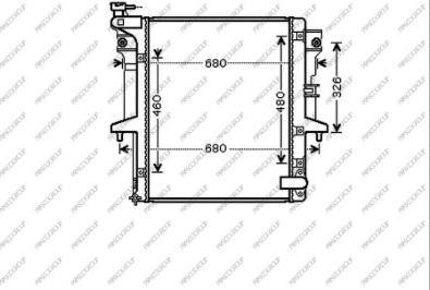 Prasco MB821R001 - Радиатор, охлаждение двигателя autospares.lv