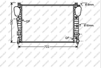 Prasco ME522R004 - Радиатор, охлаждение двигателя autospares.lv