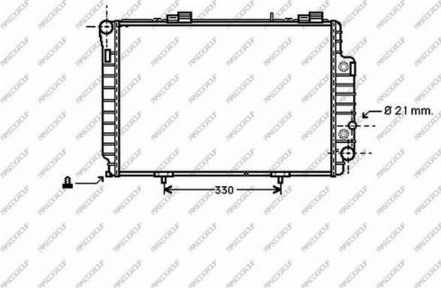 Prasco ME025R011 - Радиатор, охлаждение двигателя autospares.lv