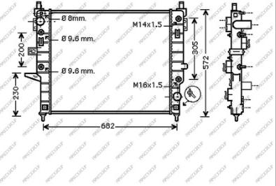 Prasco ME820R001 - Радиатор, охлаждение двигателя autospares.lv