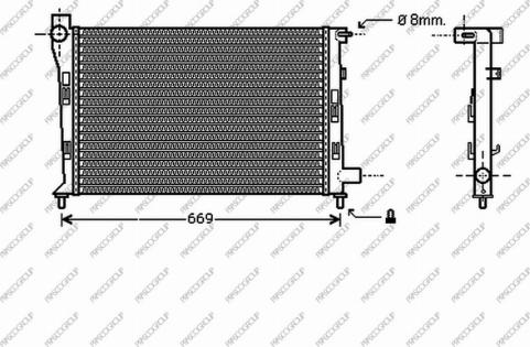 Prasco ME320R006 - Радиатор, охлаждение двигателя autospares.lv