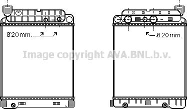 Prasco ME2146 - Радиатор, охлаждение двигателя autospares.lv