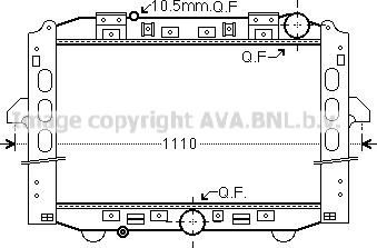 Prasco ME2284 - Радиатор, охлаждение двигателя autospares.lv