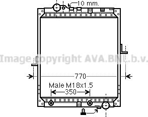 Prasco ME2235 - Радиатор, охлаждение двигателя autospares.lv