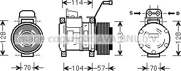 Prasco MEAK190 - Компрессор кондиционера autospares.lv