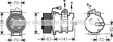 Prasco MEAK239 - Компрессор кондиционера autospares.lv