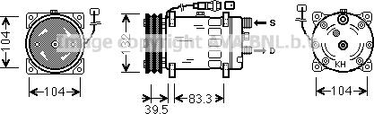 Prasco MNAK047 - Компрессор кондиционера autospares.lv